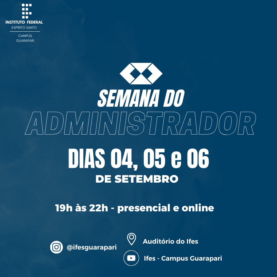 Cartaz principal do evento Semana do Adminstrador