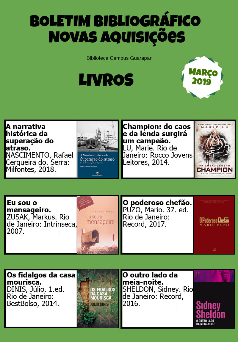 Março 1ª Parte Livros